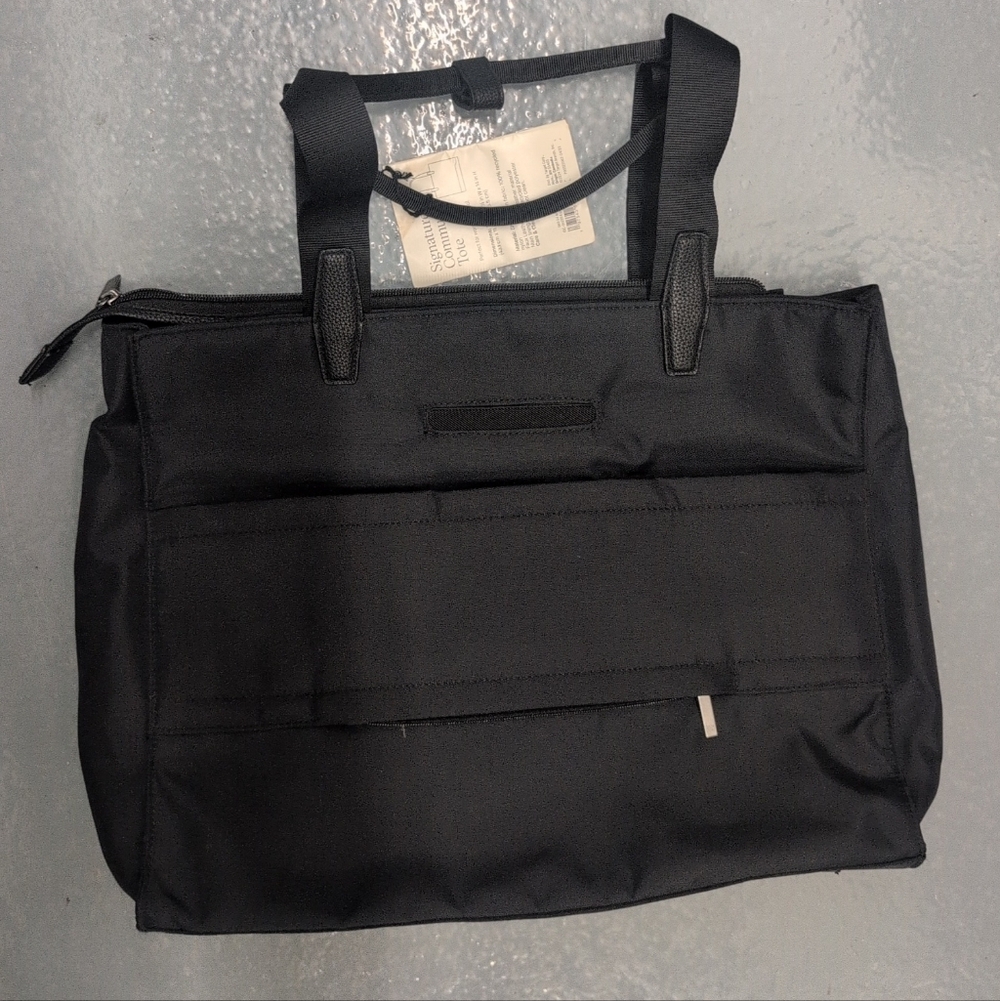 Black Men's Open Story Commuter Tote Bag -